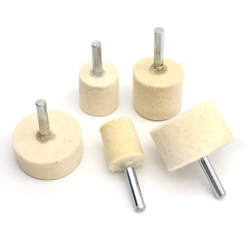 1pcs 6mm Shank Wool Felt Polishing Buffing Wheel Grinding Head Metals
