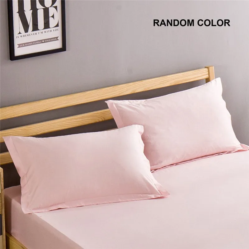 Modern Design Solid Color Pillow Case Full Cotton Bed Pillowcase 48cmx74cm Pillow Cover Super Soft Pillowcase Cover - Цвет: 9