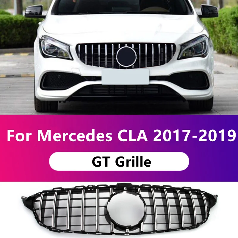 gt style front mesh grille for mercedes benz cla 2017 2018 2019 hood grille w117 racing grill racing grills aliexpress aliexpress