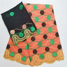 Швейцарская вуаль кружевная вышитая африканская кружевная ткань с камнями/бисерная швейцарская вуаль хлопковая кружевная ткань для одежды HL090901