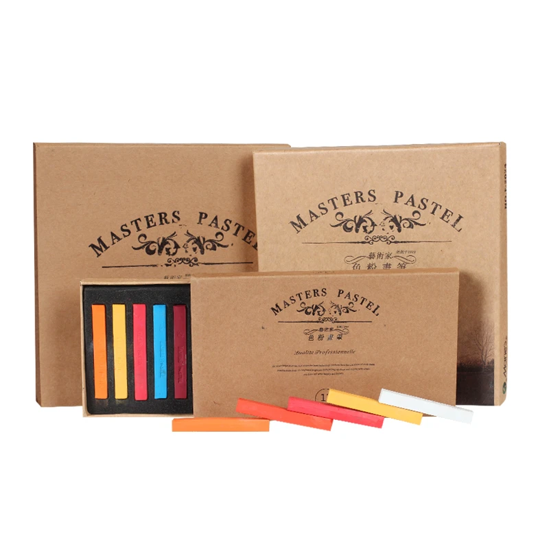 Marie's Painting Crayons Soft Dry Pastel 12/24/36/48 Colors/Set Art Drawing Set Chalk Color Crayon Brush Stationery for Students