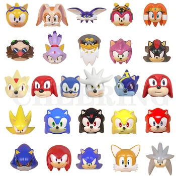 

Sonicing Building Blocks New Game Anime Shadow Knuckles Snow World Animal Hedgehog Anime Action Figures Toys Gift For Children