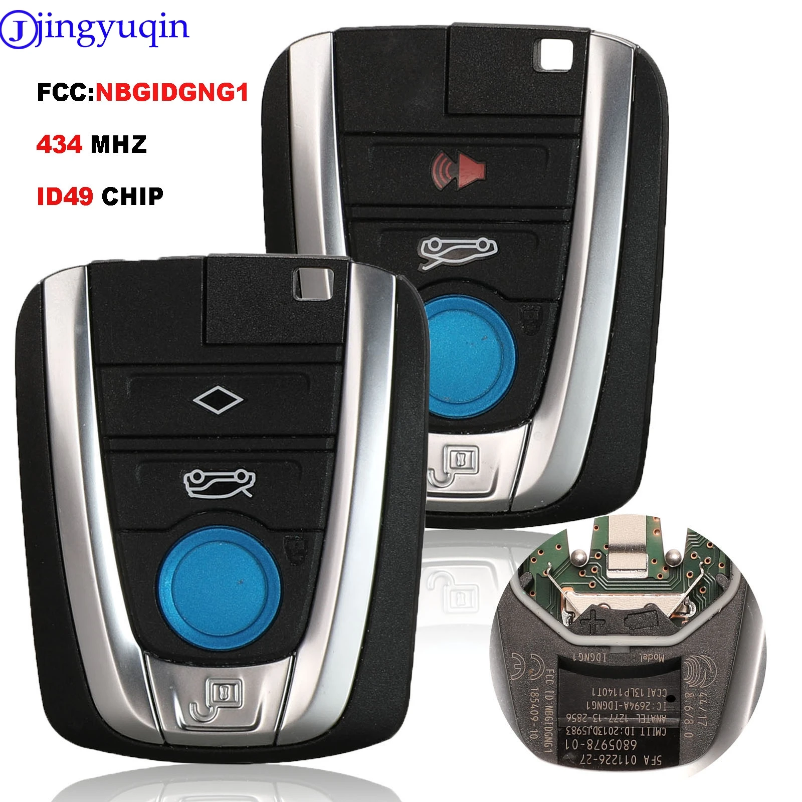 Jingyuqin 4B Trasporto Remote Control Car Key Fob 434Mhz Id46 Per Bmw I3 I8 Smart Key Fcc:Nbgidgng1