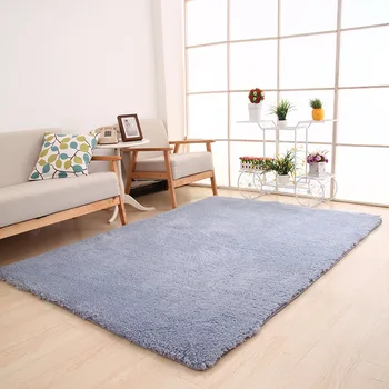 

120x160cm Modern Plush Carpet Lambskin Solid Living Room Rug Carpet Rectangle Bedroom Bedside Blanket Floor Mat Home Decoration