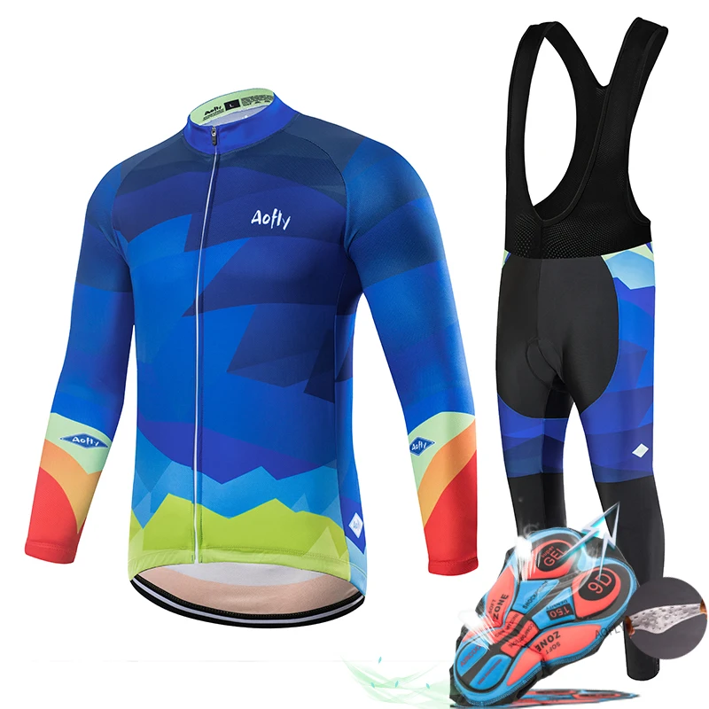 Aofly велокофты Весна/Осень Одежда для велоспорта Ropa Ciclismo мужские длинные дышащие майки PRO TEAM тренировочные майки