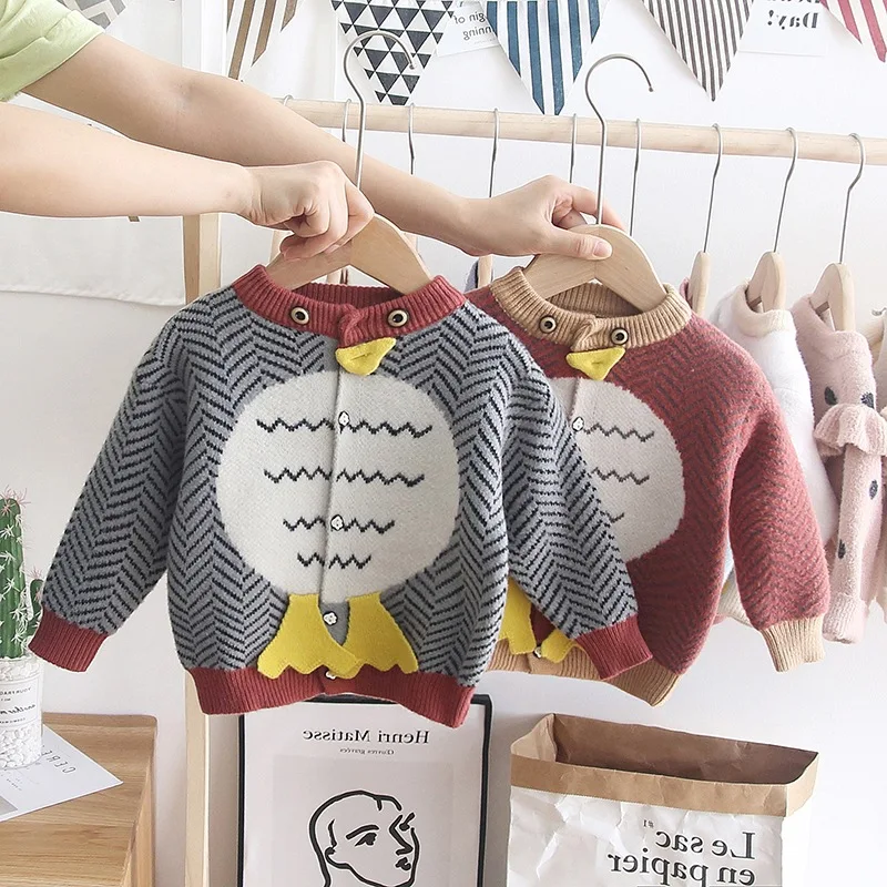 

CHILDREN'S Cardigan BOY'S Mink Cashmere Sweater Small CHILDREN'S Fall And Winter Clothes Thick 2019 Trend Baby Knitted Coat West