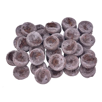 

50pcs Mini Starter Pallet Seedling Soil Block Professional Jiffy Peat Pellets And Coco Pellets Seed Starting Plugs Seeds 25mm