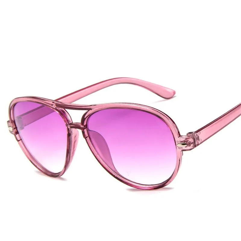 New Kids Sunglasses for Children Fashion Polycarbonate Frame Mirror Sun Glasses Acrylic Lens Double Beam Grils Glasses
