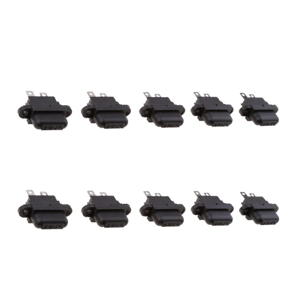 10 Pieces 30A Amp Auto Standard Blade Fuse Holder Box Set for Car /Boat /Truck