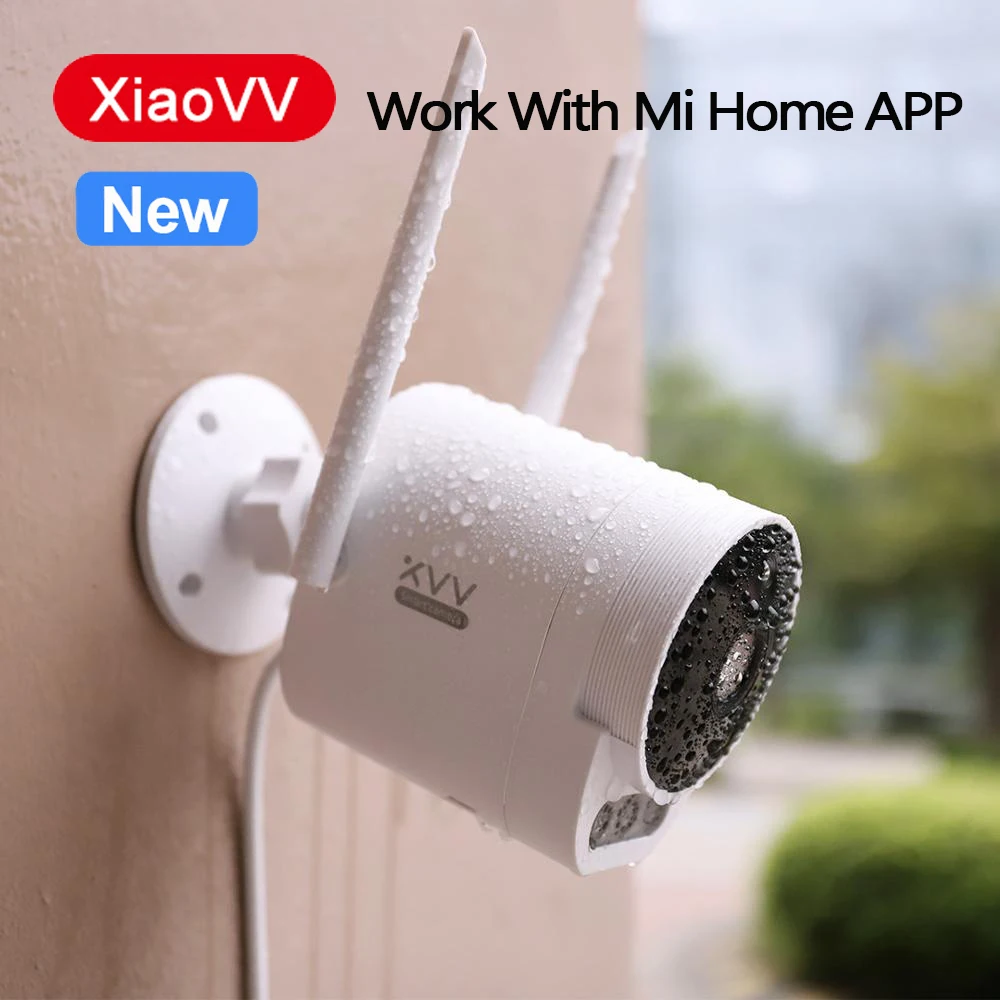 Xiaomi-cámara XVV para exteriores Pro, 1080P, HD, WiFi, 150 °, gran angular, IP65, visión nocturna infrarroja, 3 uds., luces LED de advertencia para Mi Home