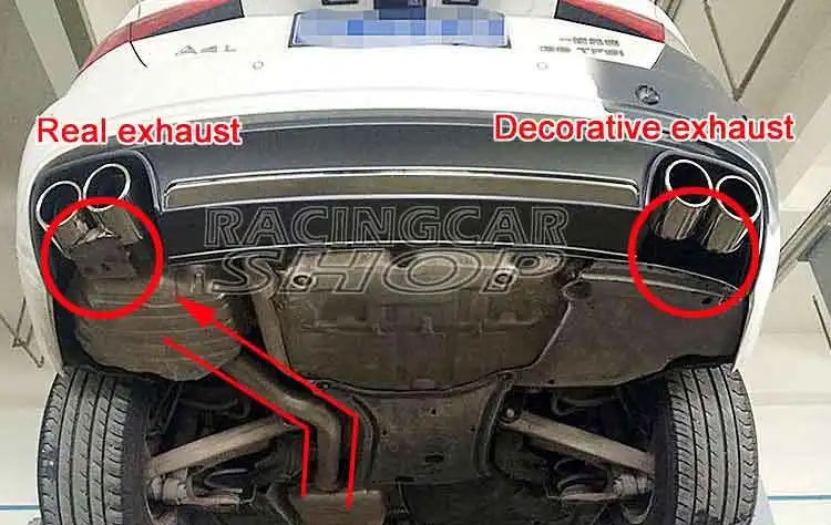 Quad глушитель наконечники Pip 1 пара для AUDI A4 B8 B9 Non Sline 2009UP A074W|pip|pipping tips |