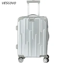 VESCOVO Сверхлегкий чемодан на колесиках 2" 24 дюймов чемодан на колесиках spinner PC дорожная сумка студенческая коробка с паролем