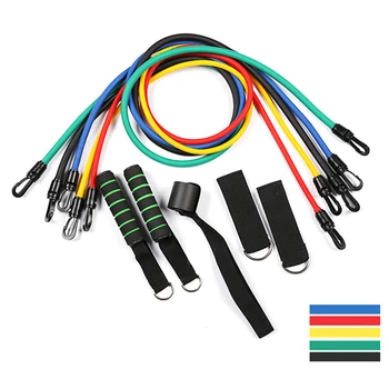 

11 Set Latex Resistance Bands Training Exercise Yoga Tubes Pull Rope Expander Elastic Belts Stretch for Home Gyms Work