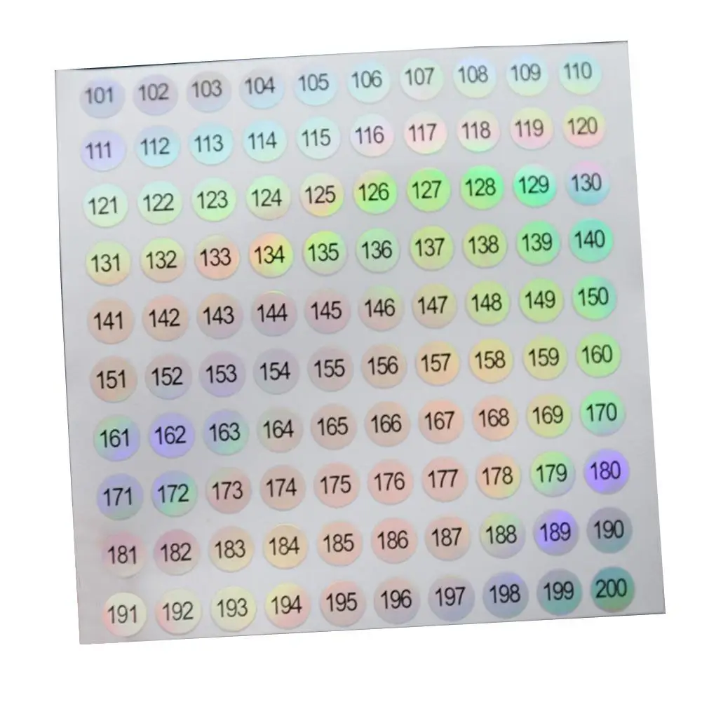 1-500 Waterproof Digital Label Self-adhesive Number Sticker Nail Polish Tableware Scrapbooking DIY Craft Digital Label Stickers