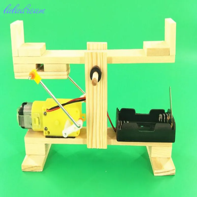 Diy Electric Seesaw Technology Production Materials Package Science Experiment Wooden Assembled Model Education Toys | Игрушки и хобби