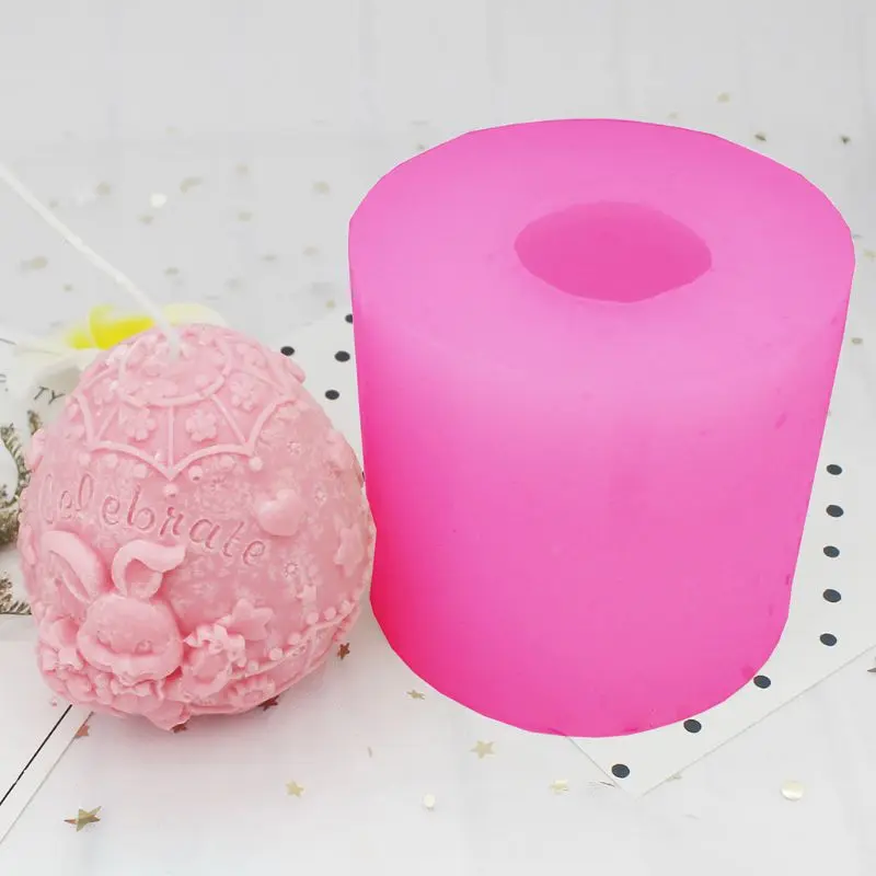 

Easter Egg Cartoon Bunny Silicone Soap Mold DIY Clay Candle Making Cake Chocolate Decorating Baking Mould Tool