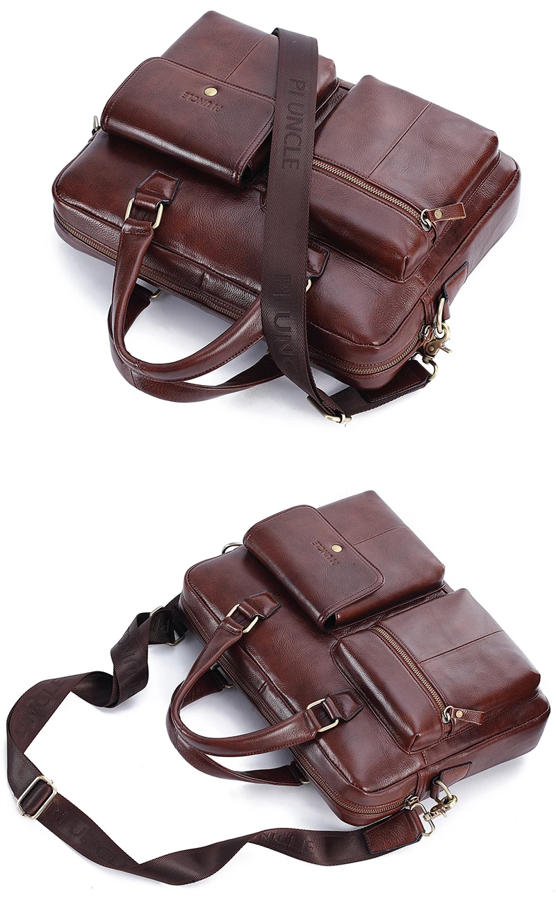 Мужской портфель из натуральной кожи, сумки Hanbags для мужчин, модная сумка-мессенджер 14 дюймов, сумка для ноутбука, деловые сумки, мужская сумка для офиса