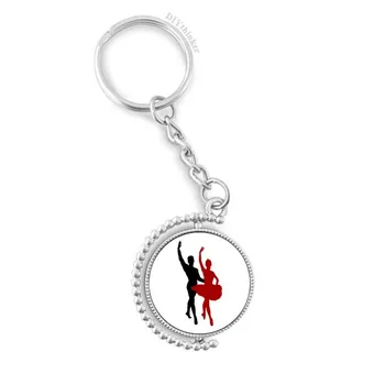

Social Dancing Duet Dance Performance Rotatable Key Chain Ring Keyholder