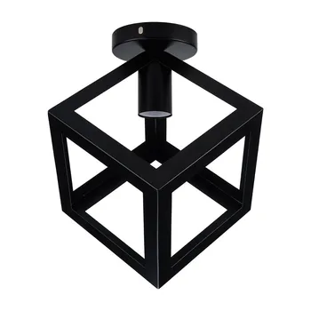 

LED square light fixture (excluding bulb) E27 Vintage Retro LOFT Industrial Style Metal Art Restaurant Cafe Villain Climbi #23