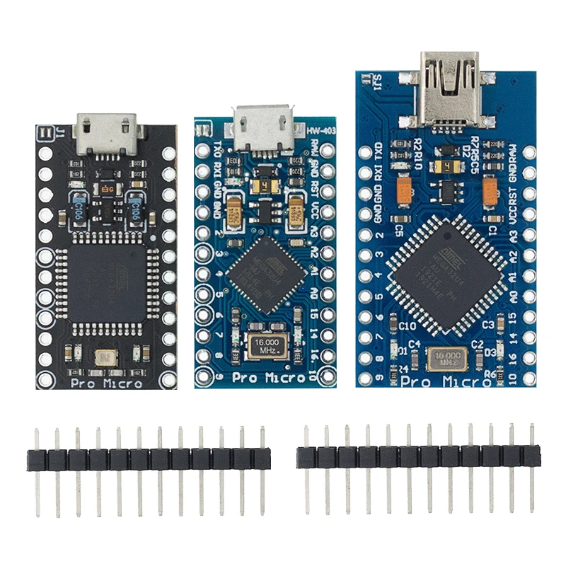 Pro Micro ATMEGA32U4 5V/16 МГц модуль с Загрузчиком для arduino Мини USB/Micro USB 2 ряда штыревой