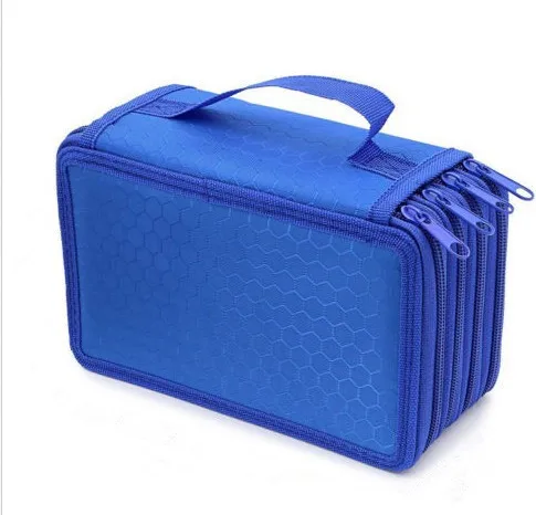 Blue 72 цветные свинцовые многофункциональные четыре слоя картины складские принадлежности Набор Пенал подарок пенал - Цвет: Blue