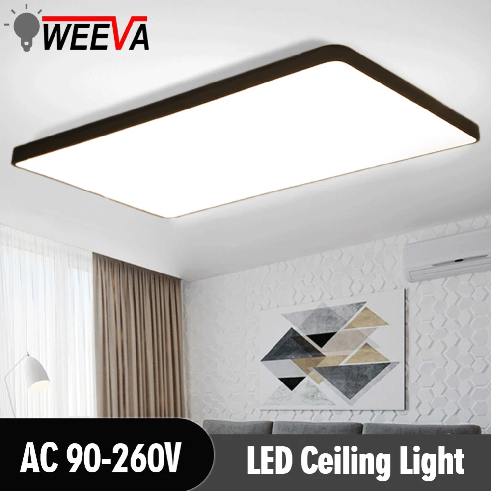 Led Ceiling Light Modern Lamp Living Room Fixture Surface Mount Flush Panel Remote Control Lighting Kitchen Bedroom Ceiling Lights Aliexpress
