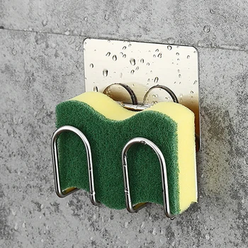 

1Pc Stainless Steel Storage Rack Kitchen Pot Lid Storage Holders Racks Sponge Rag Hook Wall Hangers Shelf Kitchen Supplies