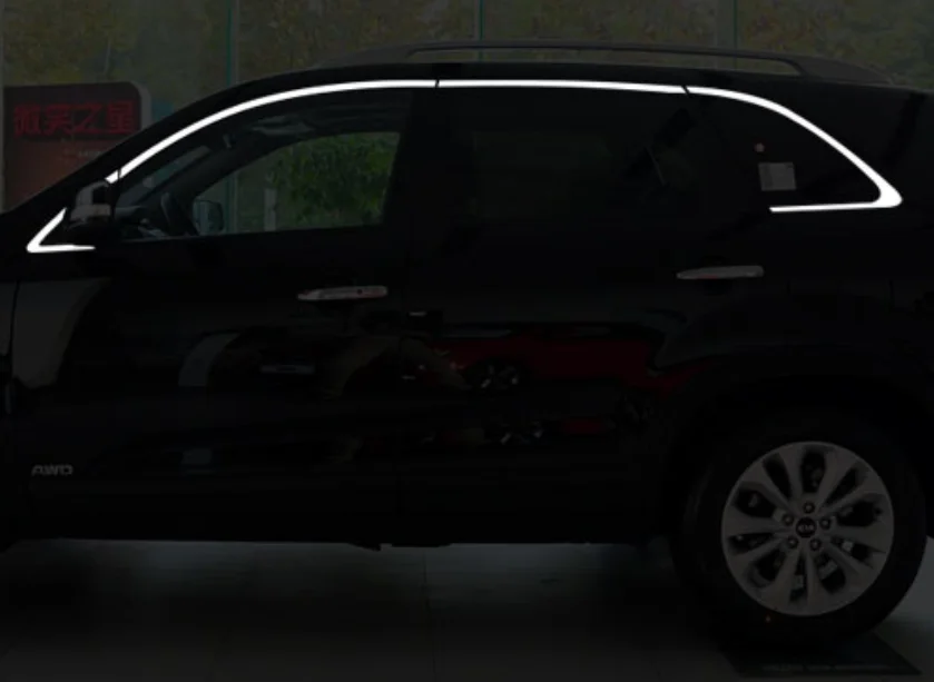 Нержавеющая сталь окна автомобиля планки для kia sorento 2009 2010 2011 2012 2013 - Цвет: 8 pcs trims 2