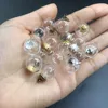 14mm Empty Glass wishing beads globe bubble mix cap set DIY Glass vial pendant necklace jewelry glass bottle dome cover charms 2