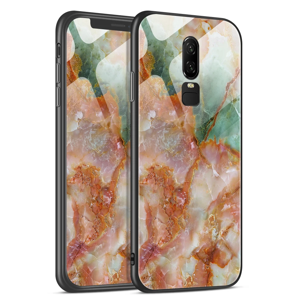 Для OnePlus 6 6T 7 7Pro модный ТПУ чехол для мобильного телефона 1+ 6 6t 7 роскошный ударопрочный закаленное стекло задняя защита жесткий чехол - Цвет: W327