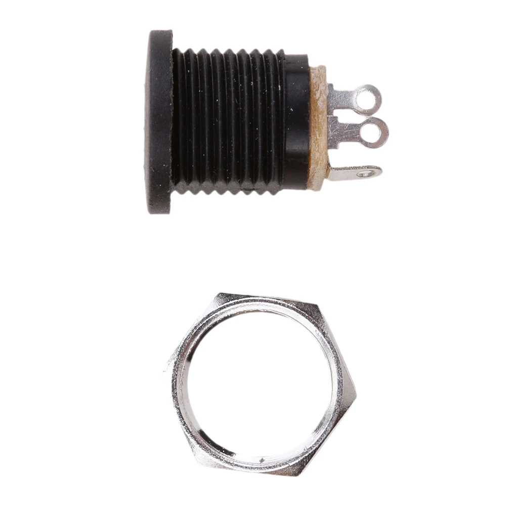10pcs DC Power Adapter Socket Female Panel Mount Connector 3-Pin 5.5 x 2.1mm