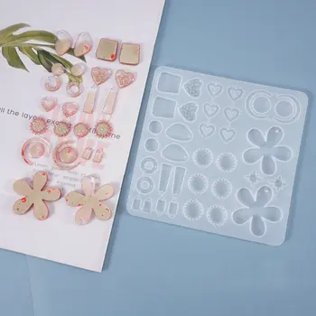 

Silicone Casting Molds Epoxy Resin Molds for DIY Charm Earring Making Jewelry Finding
