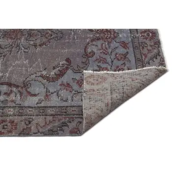 

Handmade Gray Vintage Overdyed Turkish Area Rug 150x261 Cm-4'11''X8'7''