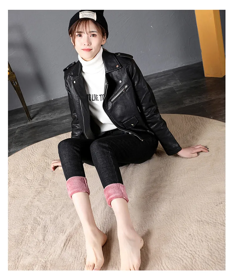 Winter Warm Jeans Women Solid Thickening Jean Skinny Denim Pencil Pants Fashion Fleece Jean Pnts Streetpant 2 Colors P9187