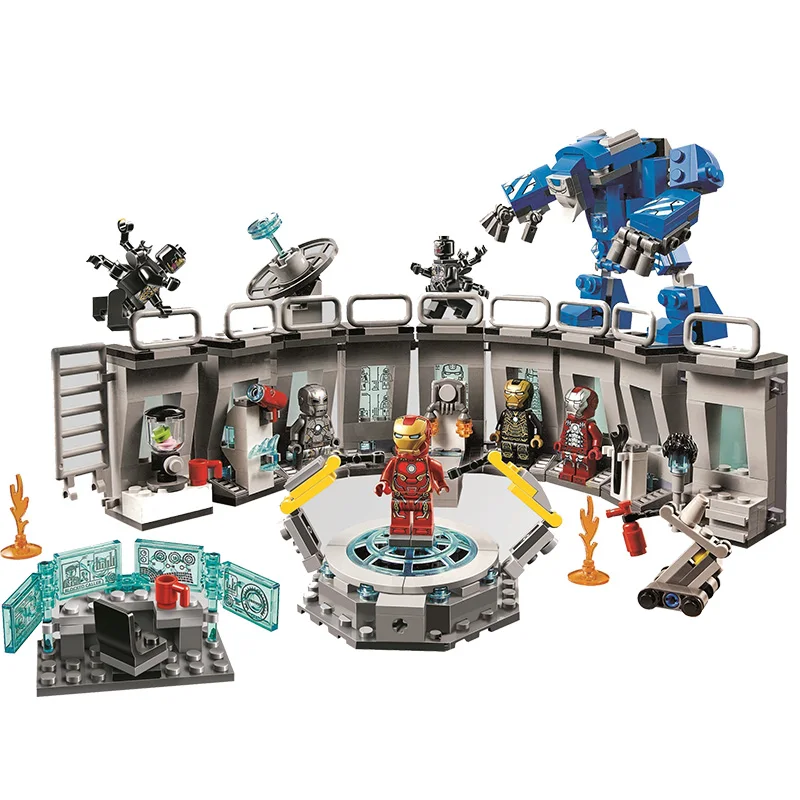 

The Avengers Iron Man Anti-Hulk Machine Legoed Puzzle Model Assembling Bricks Building Blocks Kit DIY Education Christmas Gifts