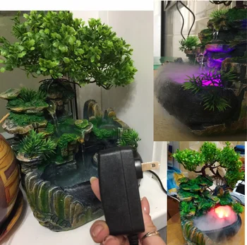 

Modern Waterfall Desktop Fountain Landscape Home Practical Humidifier Beauty Scenery Living Room Home Decor Crafts