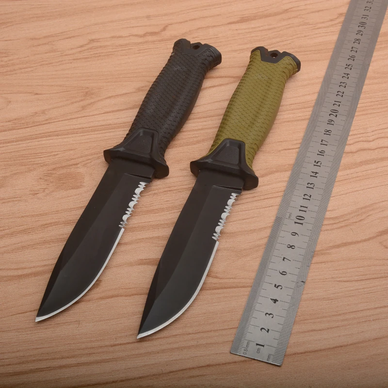 

G1500 12C27 Blade FRN Handle Straight Knife Hunting Knife Outdoor Camping Tactical Fixed Blade Survival Knives+ABS knife set