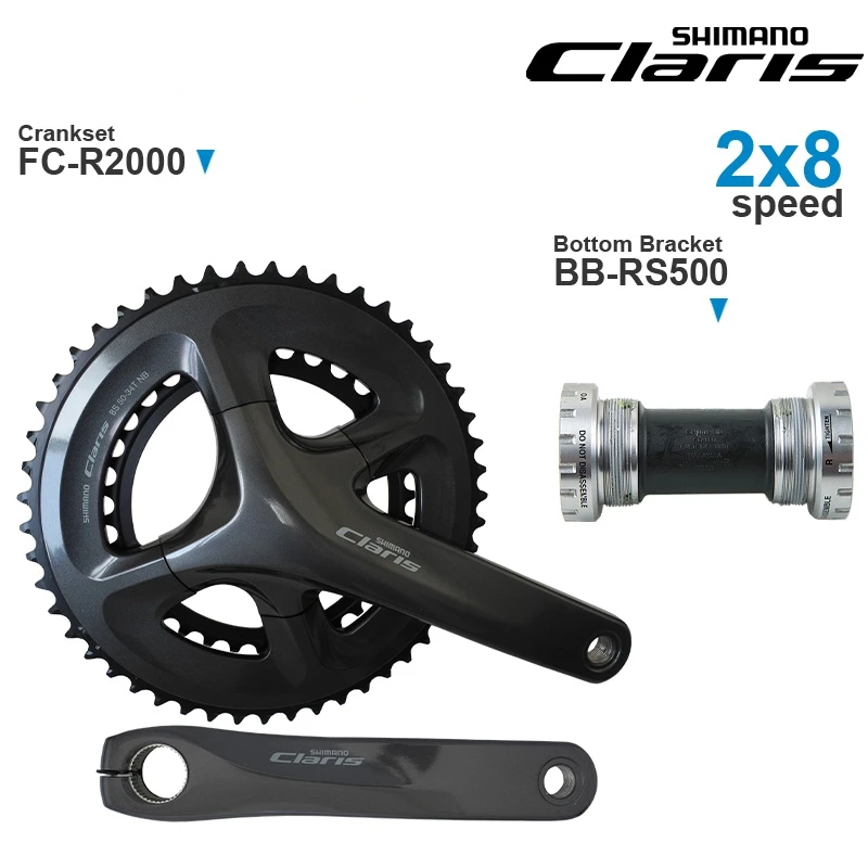 SHIMANO CLARIS R2000 Crankset groupset include FC-R2000 50-34T