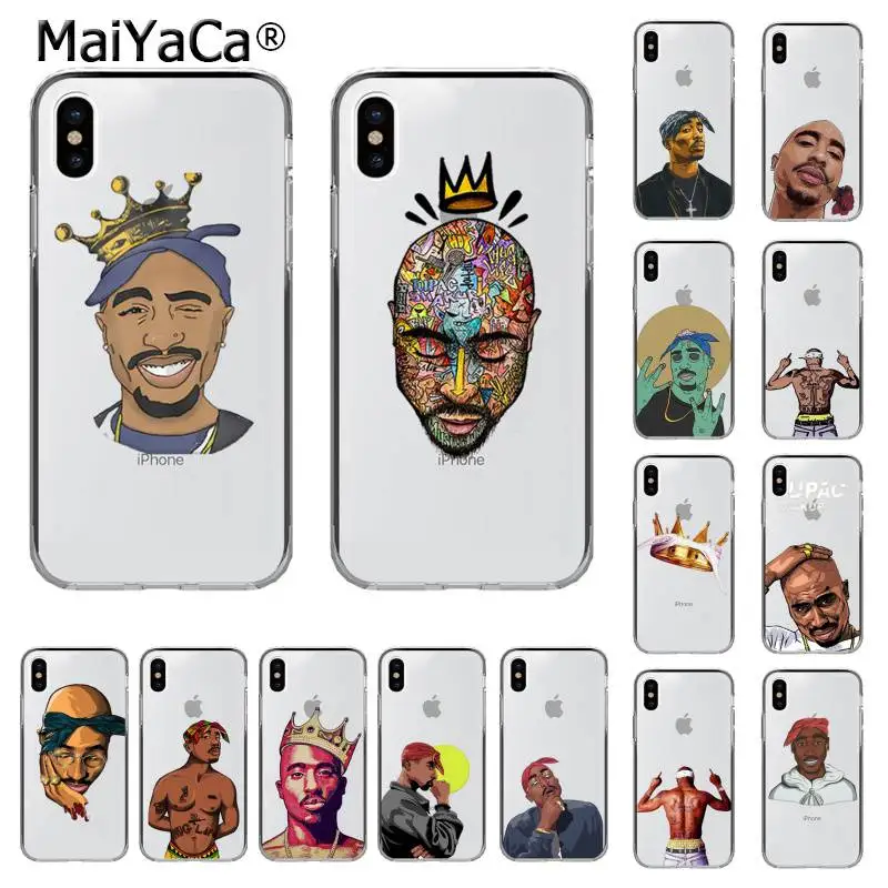 Чехол MaiYaCa 2Pac maveli Tupac Amaru Shakur для iphone SE 2020 11 pro XS MAX 8 7 6 6S Plus X 5 5S XR | Мобильные телефоны