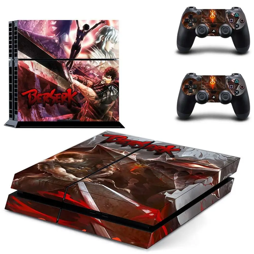 Baserk стикер s Наклейка для PS4 PS 4 наклейка Play station 4 виниловые наклейки Pegatinas Adesivo для playstation 4 консоль и 2 контроллера