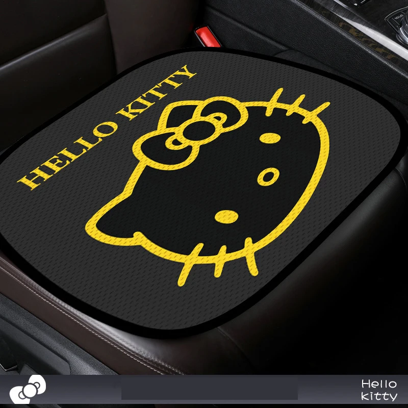 Car Seat Cover Kitty Cat Seat Cover Kawaii Auto Cushion Breathable Car Seat Cover Auto Decor Protector For Girls Car Accessories