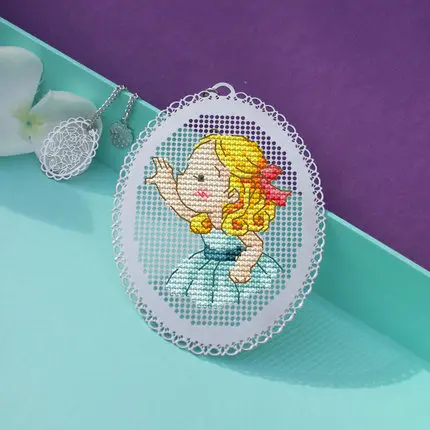 Новые милые девушки DIY ремесло Стич вышивки крестом металлическая Закладка серебро Золотой Рукоделие Вышивка ремесла Cross-Stitching-2th - Цвет: Светло-зеленый