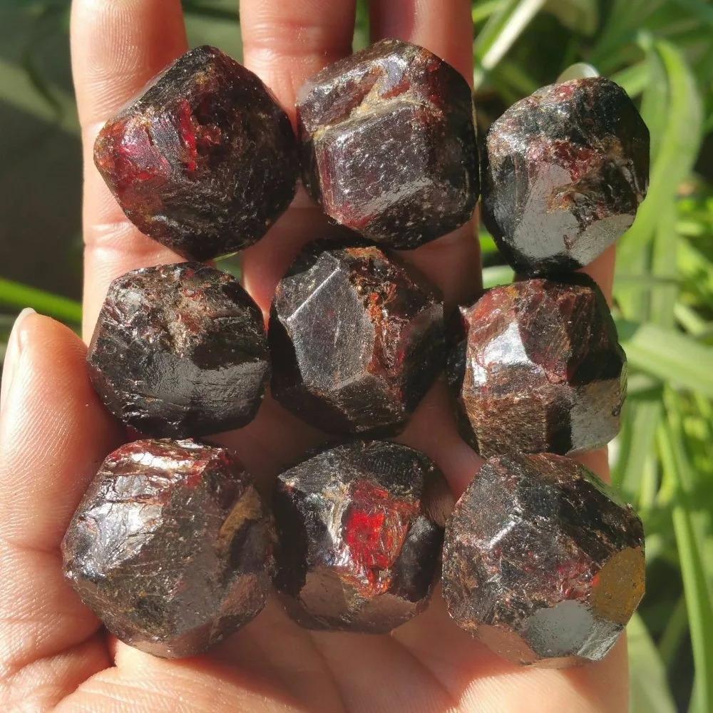 Натуральный Необработанный гранатовый Кристалл Камень сырой полудрагоценный галтованный камень
