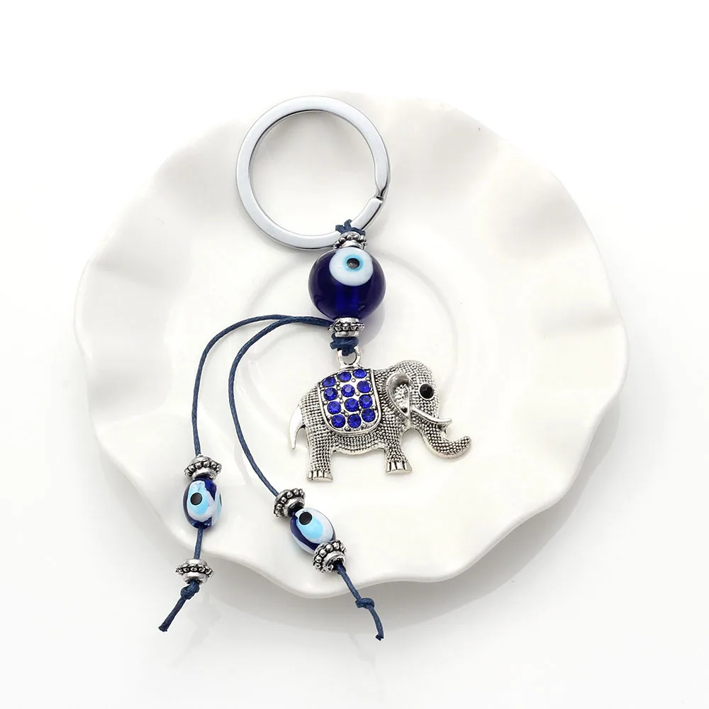 Новинка модные подвески в виде слона глаза амулет автомобильный брелок