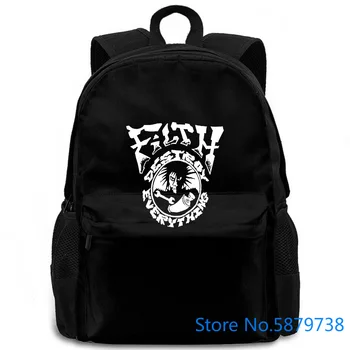 

Filth The Split 1994 Destroy Everything Cover Inspired Black Print New Arrival women men backpack laptop travel school