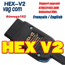 2020 testadores elétricos populares vagcom hex v2 interface usb para vw audi skoda seat vag 20.4 multi-idioma atmega162 + 16v8 + ft232rq