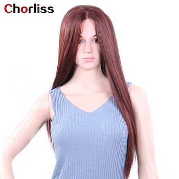 

Chorliss Long Straight Glueless Wigs Natural Lace Synthetic Front Wigs 28 Inch Soft High Temperature Fiber Hair Afro Party Game