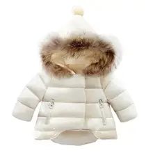 Baby Boys Girls Comfortable Snowsuit Outdoor Sports Winter Warm Soft Collar Hooded Windproof Jacket Outerwear