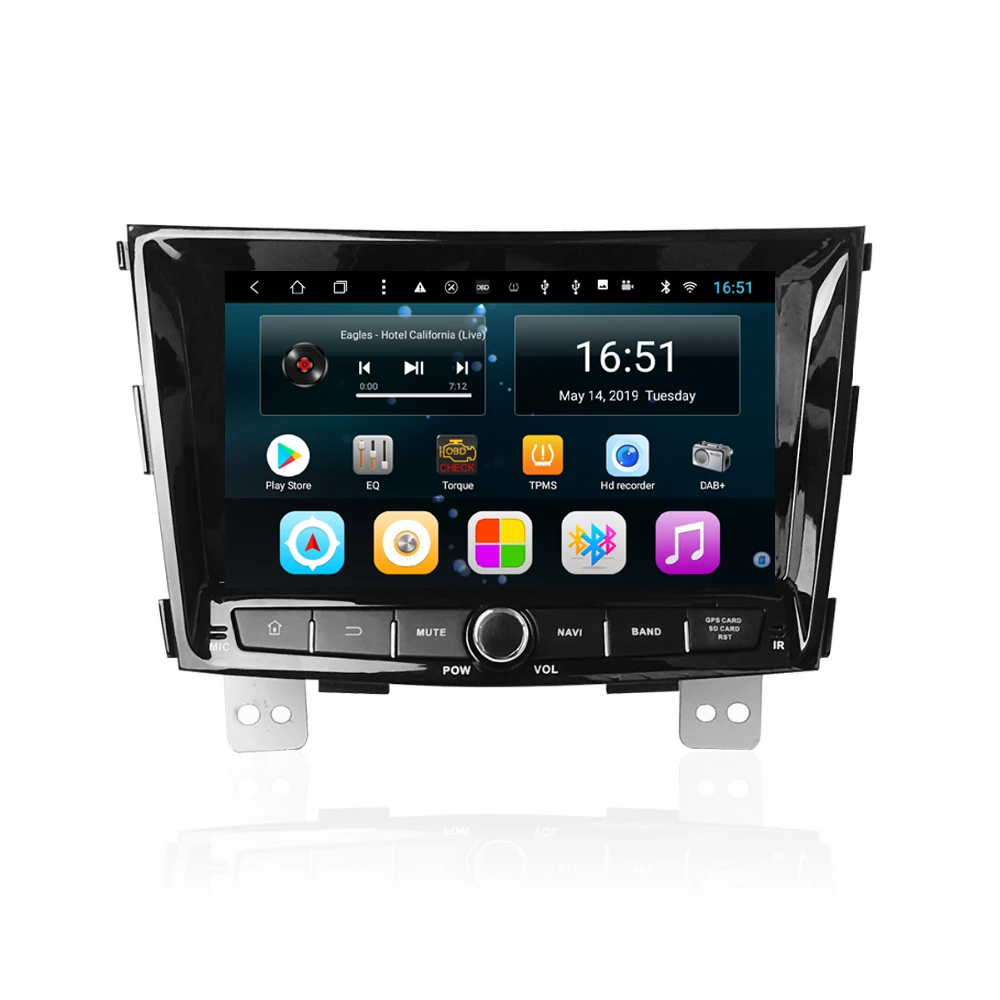 Автомобильный Встроенный Wi-Fi микрофон gps RDS Bluetooth радио AM FM Для SSANGYONG Tivoli- 7 дюймов Android 8,1