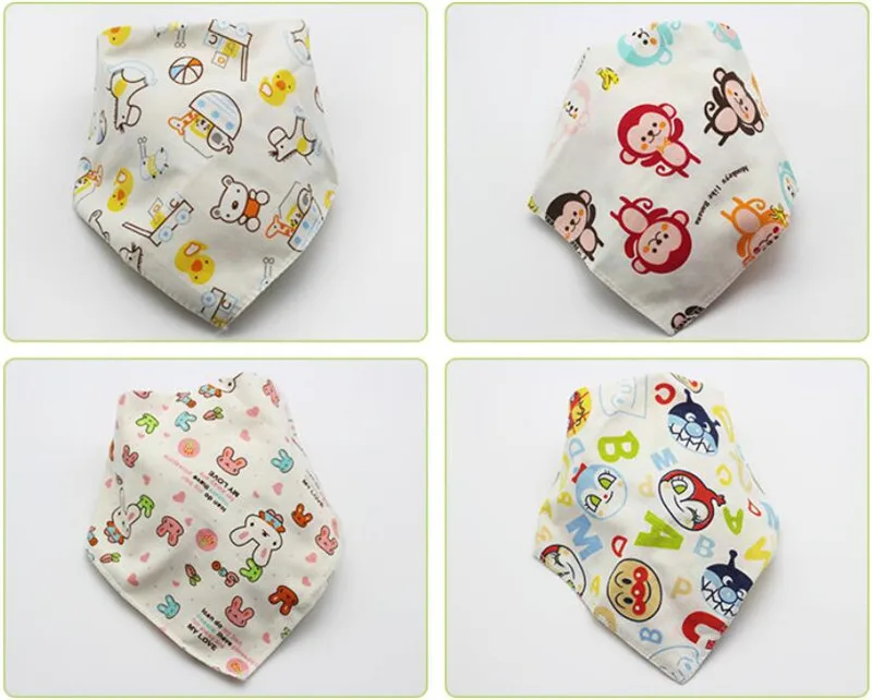 Baby Bibs Triangle Cotton Cartoon Child Baberos Bandana Bibs Babador Dribble Bibs Newborn Slabber Absorbent Cloth Burp Cloth baby glasses